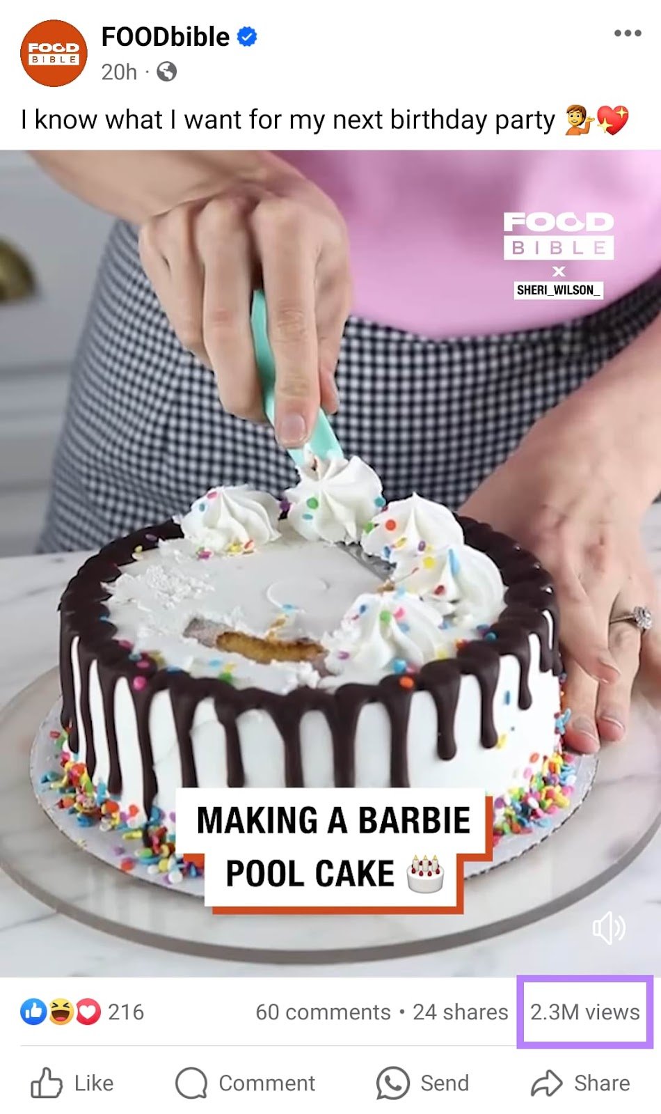 Facebook video by FOODbible which has 2.3M views