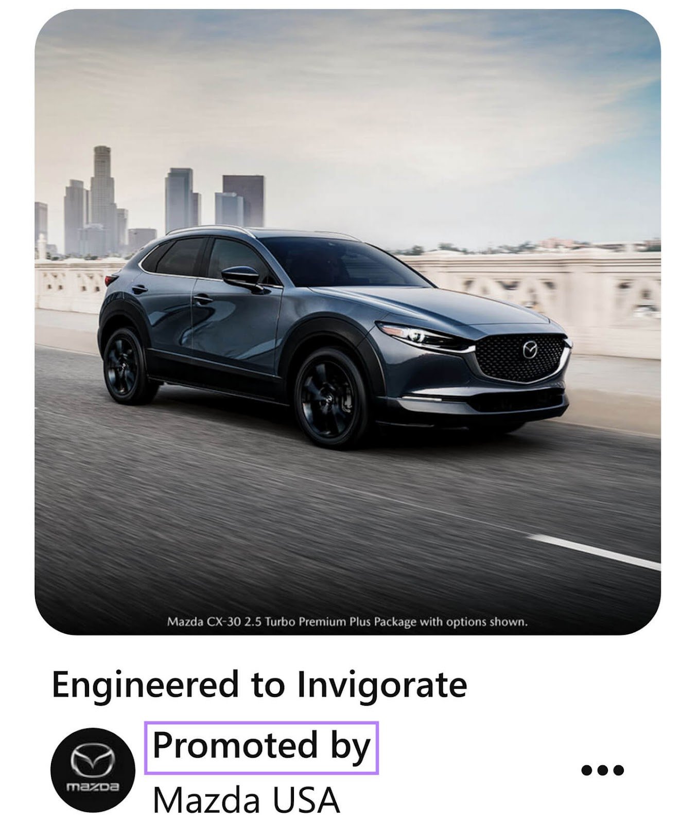 A promoted pin from the Mazda car manufacturer